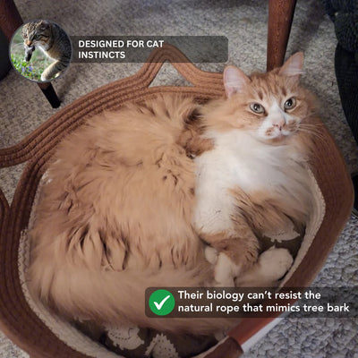 The Instinct Basket | Handwoven Cat Bed